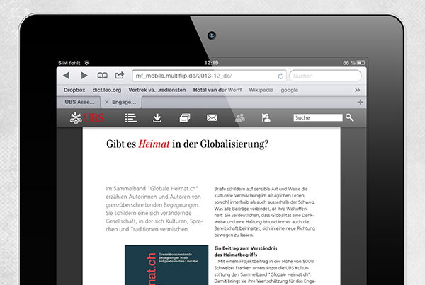 UBS // E-READER